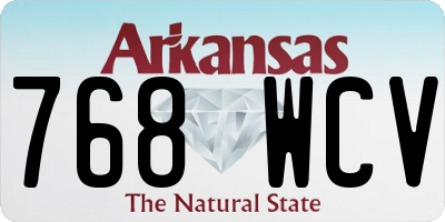 AR license plate 768WCV