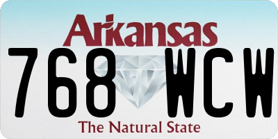 AR license plate 768WCW