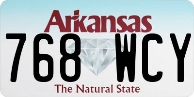 AR license plate 768WCY