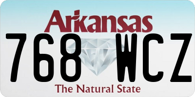AR license plate 768WCZ