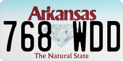 AR license plate 768WDD