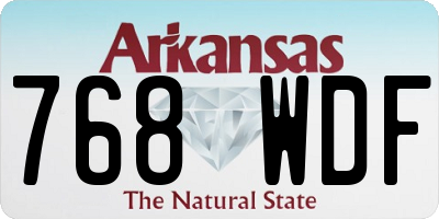 AR license plate 768WDF