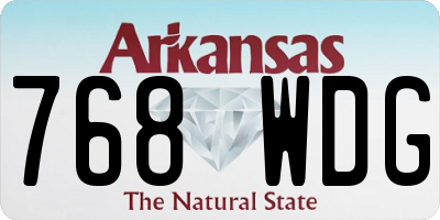 AR license plate 768WDG