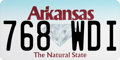 AR license plate 768WDI