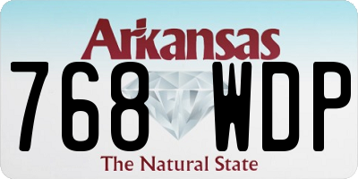 AR license plate 768WDP