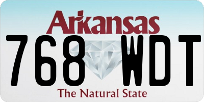 AR license plate 768WDT