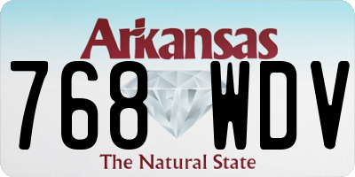 AR license plate 768WDV