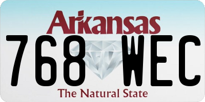 AR license plate 768WEC
