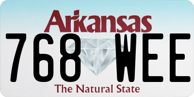 AR license plate 768WEE