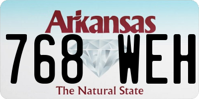 AR license plate 768WEH