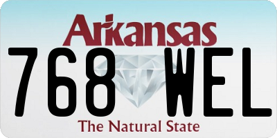 AR license plate 768WEL