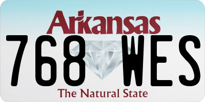 AR license plate 768WES