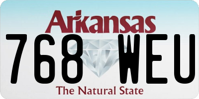 AR license plate 768WEU