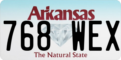 AR license plate 768WEX