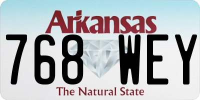 AR license plate 768WEY