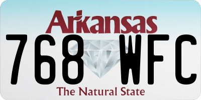 AR license plate 768WFC