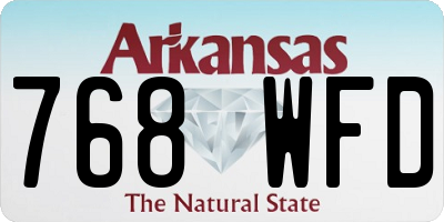 AR license plate 768WFD