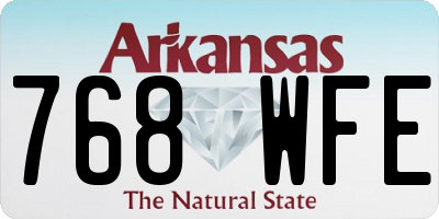 AR license plate 768WFE