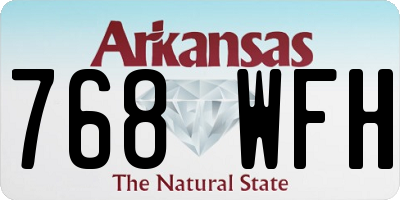 AR license plate 768WFH