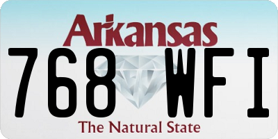 AR license plate 768WFI