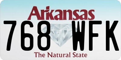 AR license plate 768WFK