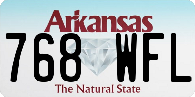 AR license plate 768WFL