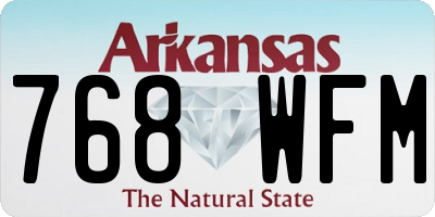 AR license plate 768WFM
