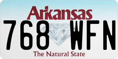 AR license plate 768WFN