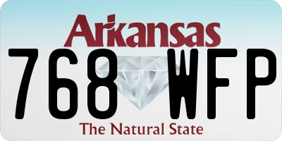 AR license plate 768WFP