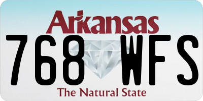 AR license plate 768WFS