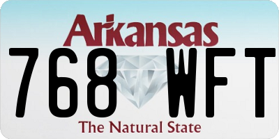 AR license plate 768WFT