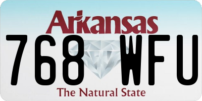AR license plate 768WFU
