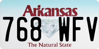 AR license plate 768WFV