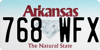 AR license plate 768WFX