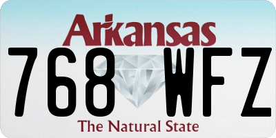 AR license plate 768WFZ