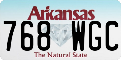 AR license plate 768WGC