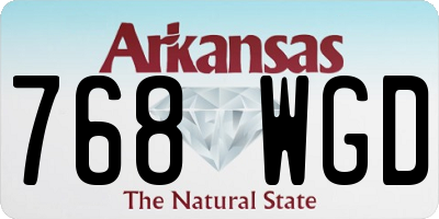 AR license plate 768WGD