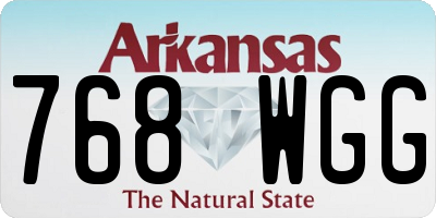 AR license plate 768WGG