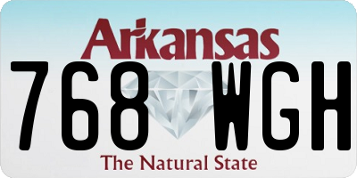 AR license plate 768WGH