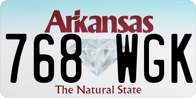 AR license plate 768WGK