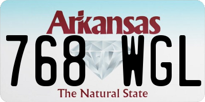 AR license plate 768WGL