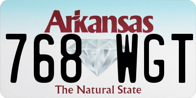 AR license plate 768WGT