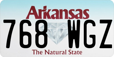 AR license plate 768WGZ