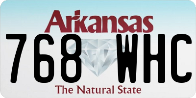 AR license plate 768WHC