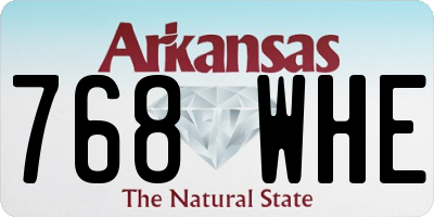 AR license plate 768WHE