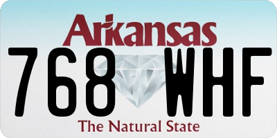 AR license plate 768WHF