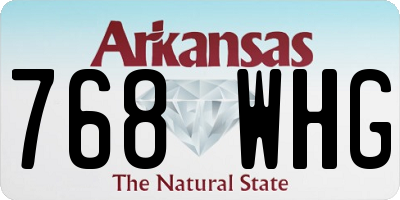 AR license plate 768WHG