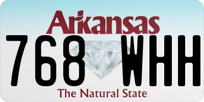 AR license plate 768WHH