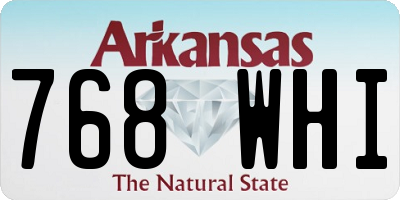 AR license plate 768WHI