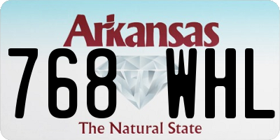 AR license plate 768WHL